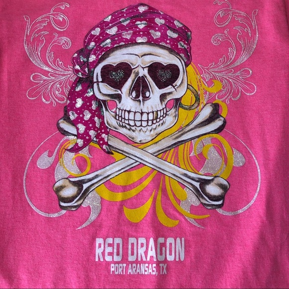 Gildan Florescent Pirate Skull &Bones kid’s Tee - Picture 2 of 5